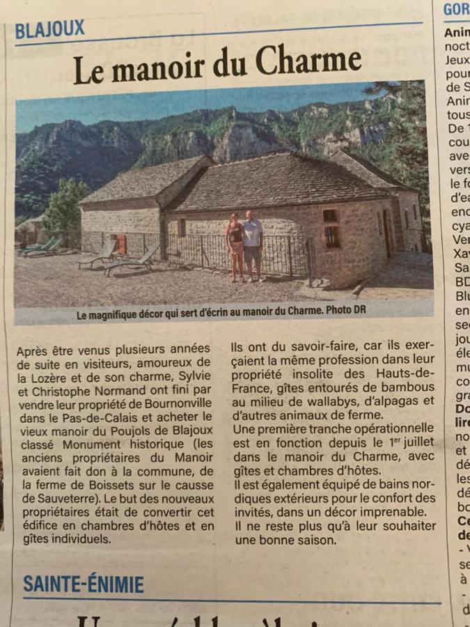 Chambre voûtée avec Bain Finlandais privé Manoir Du Charme Gorges Du Tarn Causses Quezac  Esterno foto